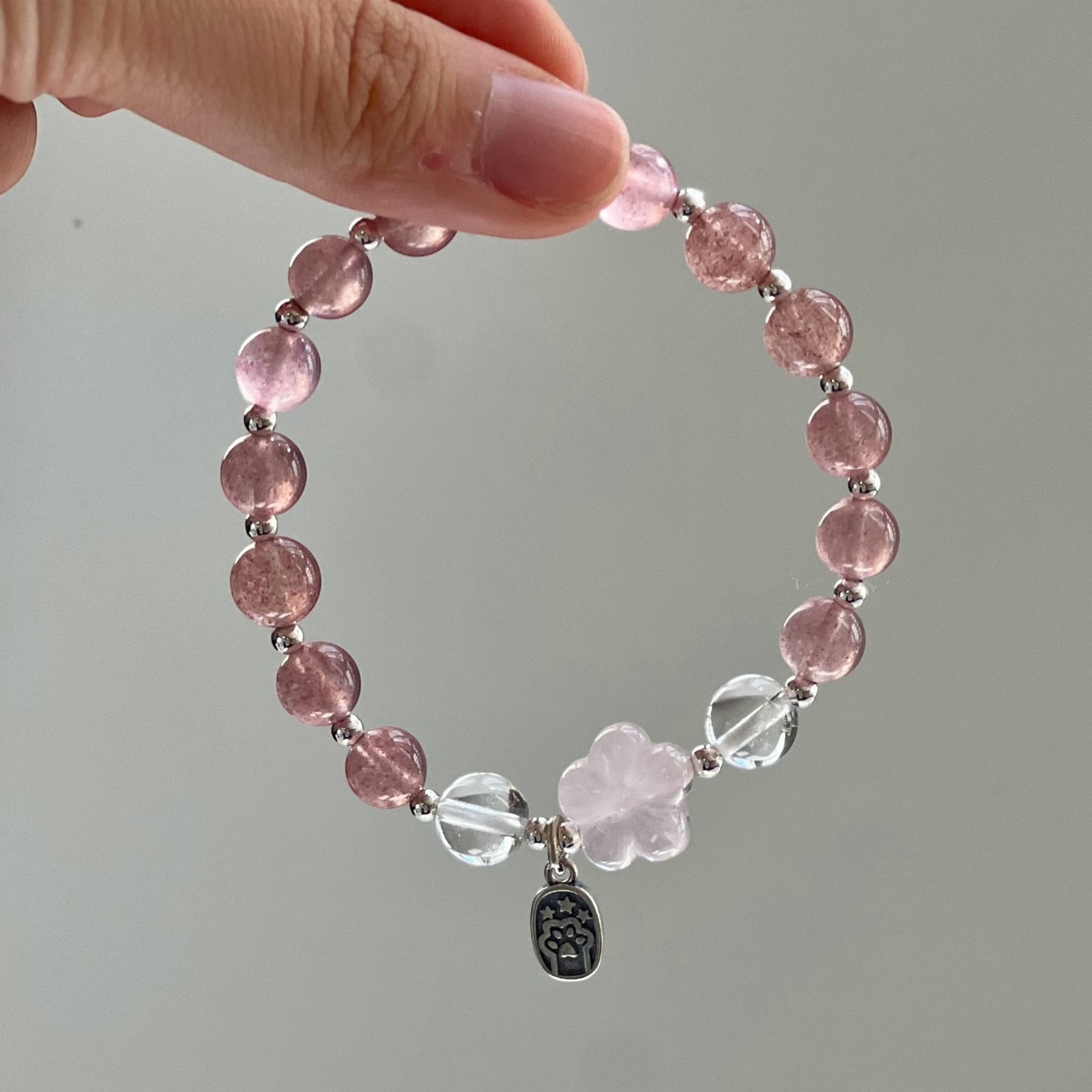 Straberry Quartz Bracelet:romance+prosperity