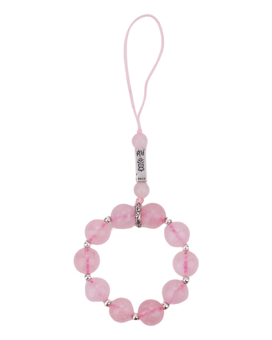 Pink Crystal Phone strap: self love and stability