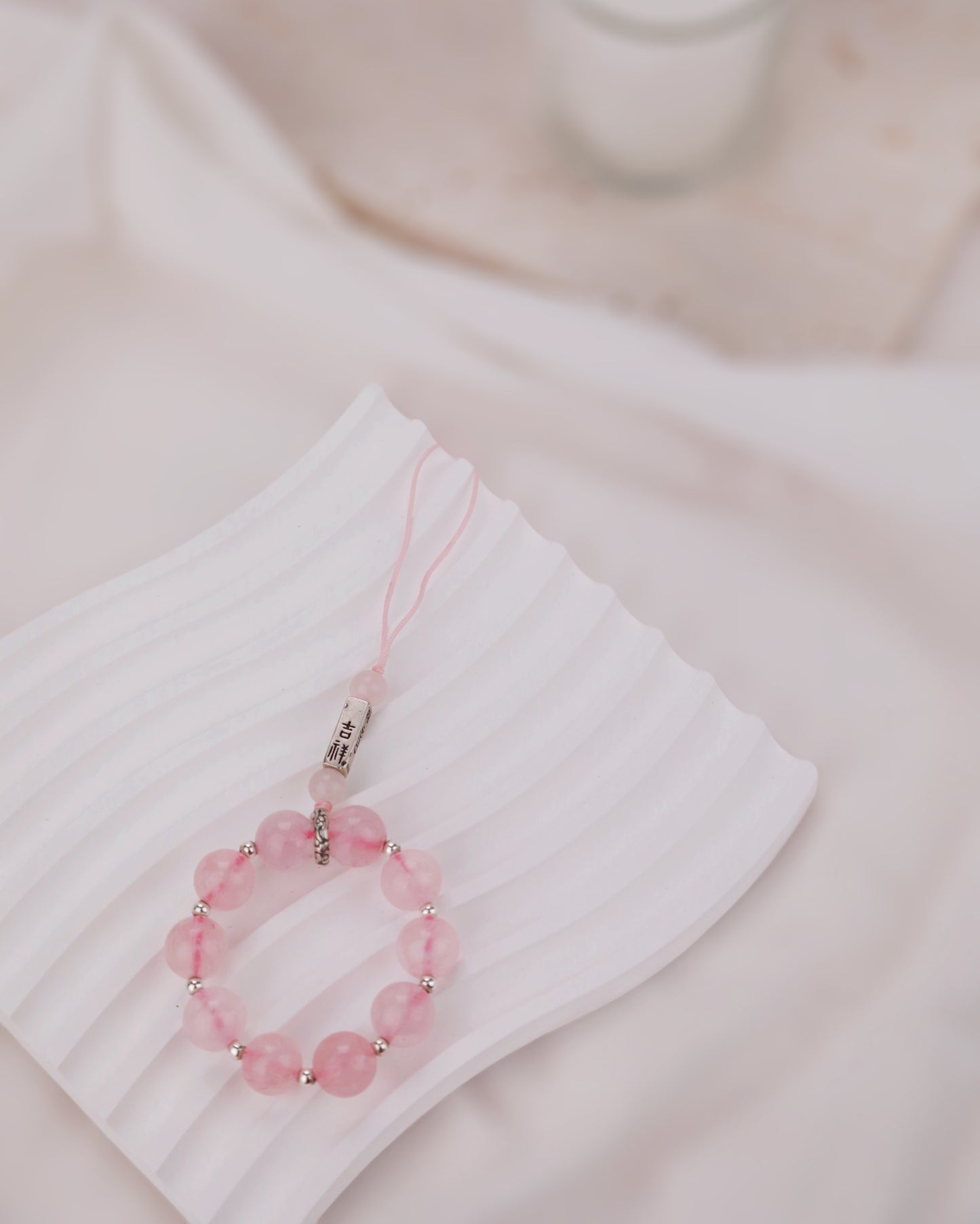 Pink Crystal Phone strap: self love and stability